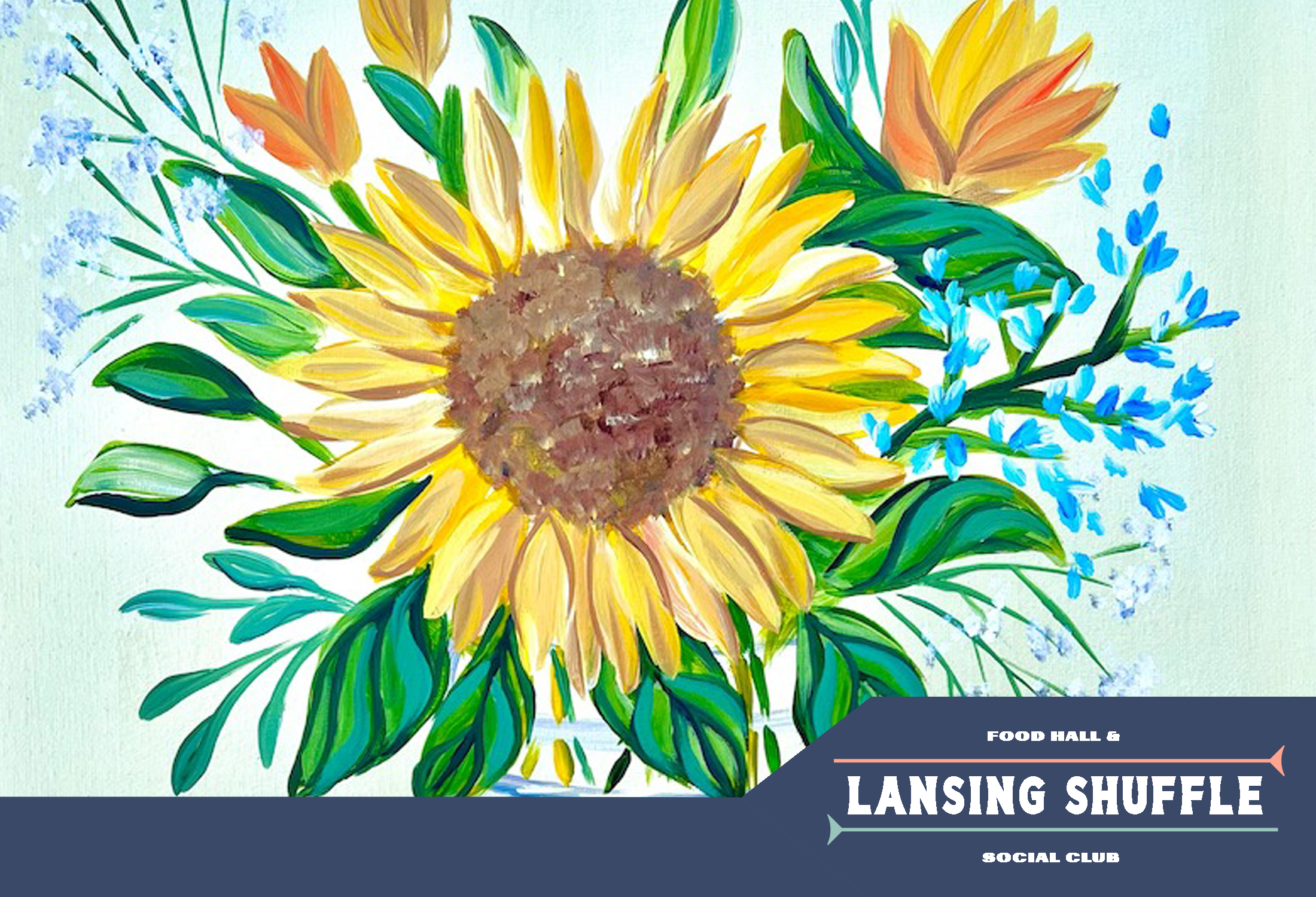 Sunflower Vase - Paint and Sip Night - Lansing Shuffle