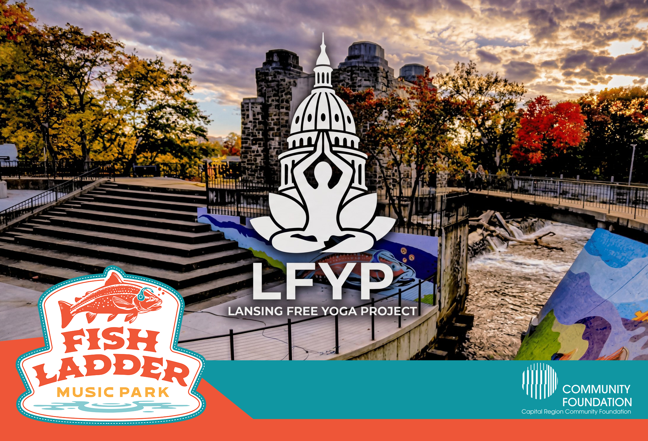 Lansing Free Yoga Project – Majestic Morning Yoga - Fish Ladder Music Park