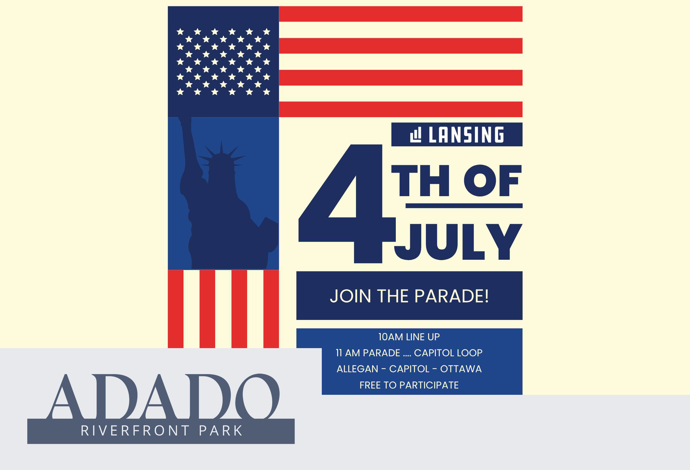 City of Lansing 4th of July Parade: 250 Years - U.S.A. Semiquincentennial - Adado Park