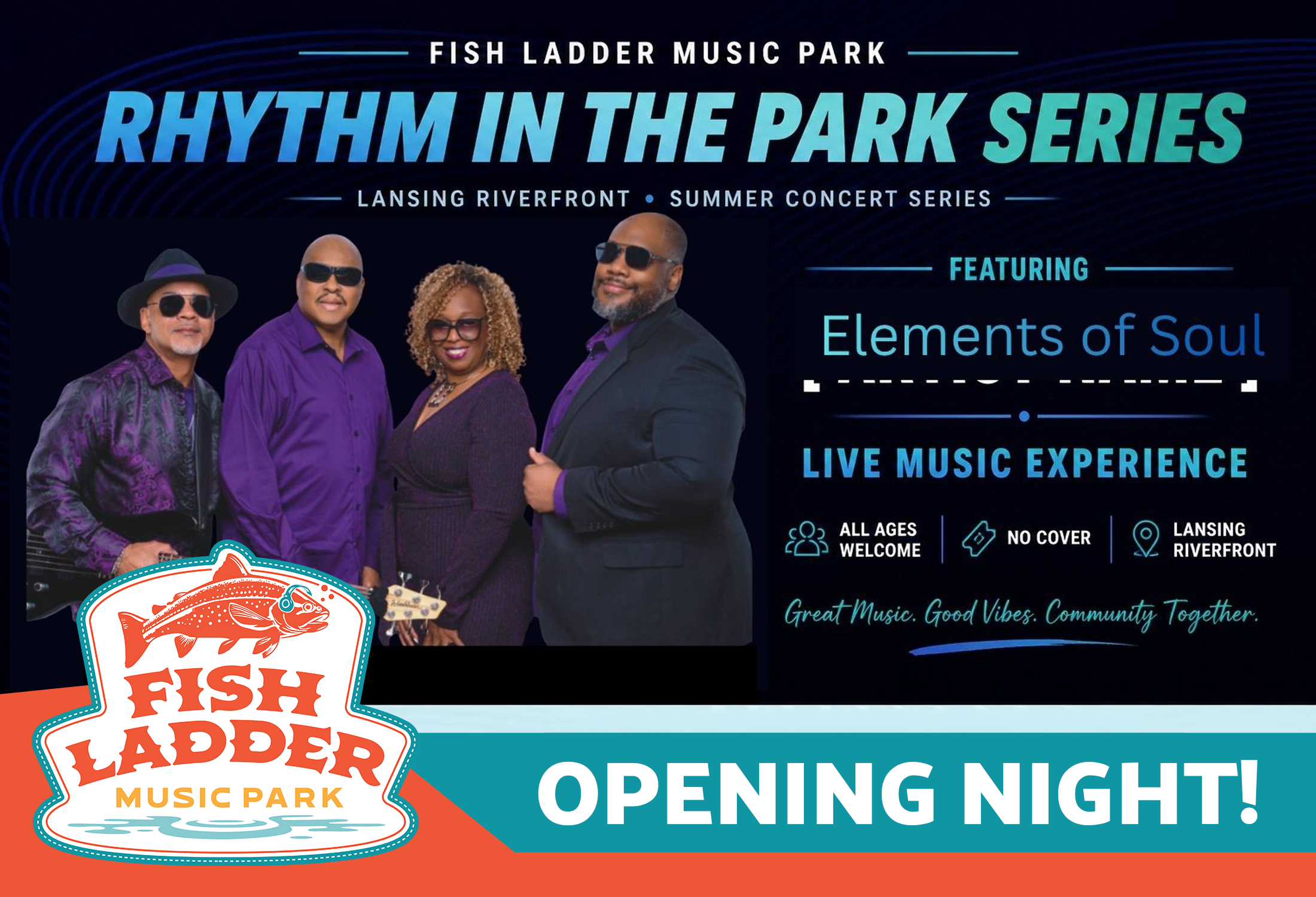 Rhythm in the Park Series - Fish Ladder Music Park - Elements of Soul
