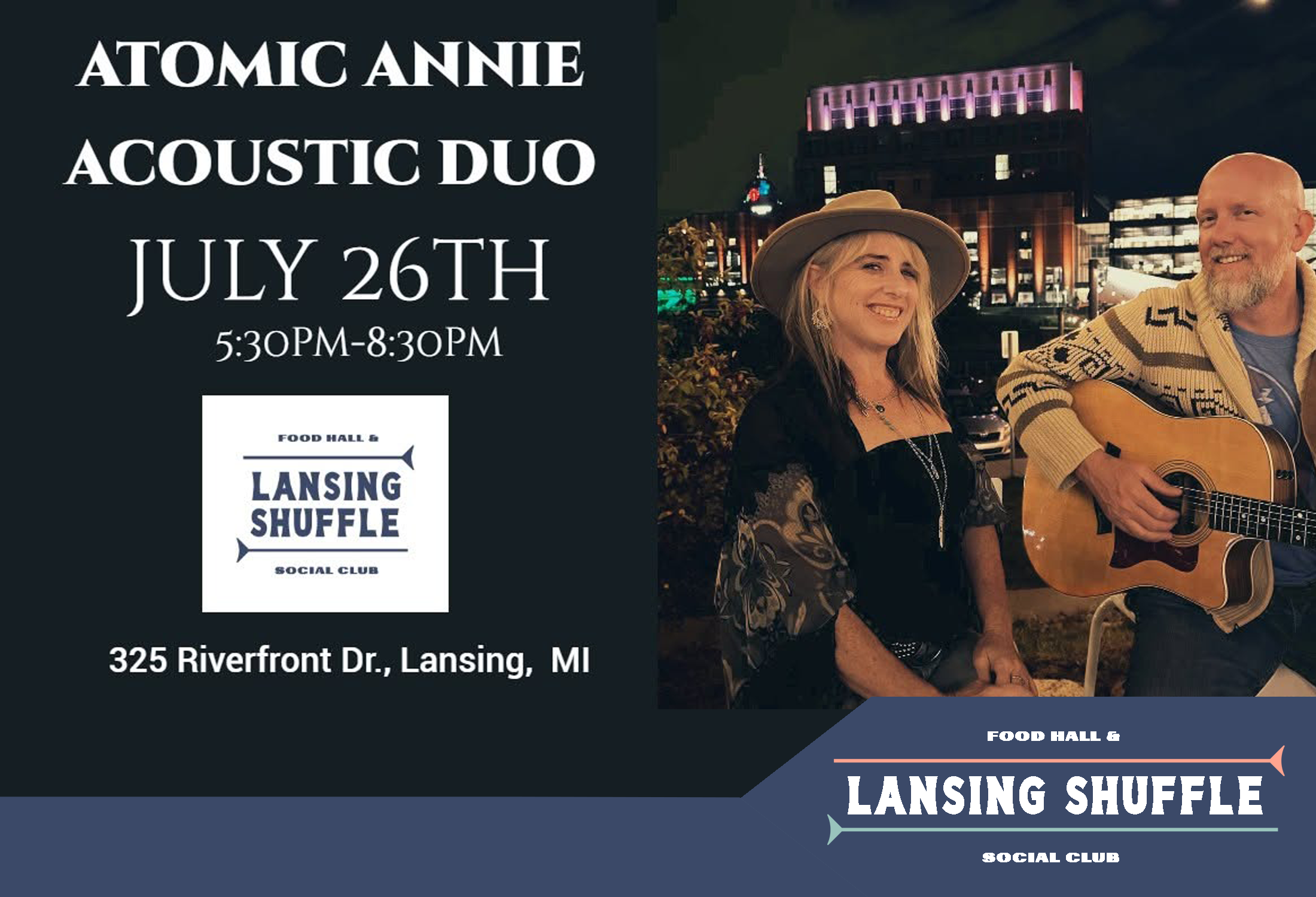Atomic Annie Acoustic Duo- Lansing Shuffle