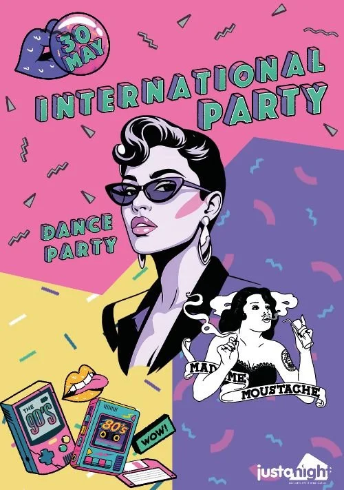 INTERNATIONAL PARTY - 80's 90's 00's - Powered By Just A Night