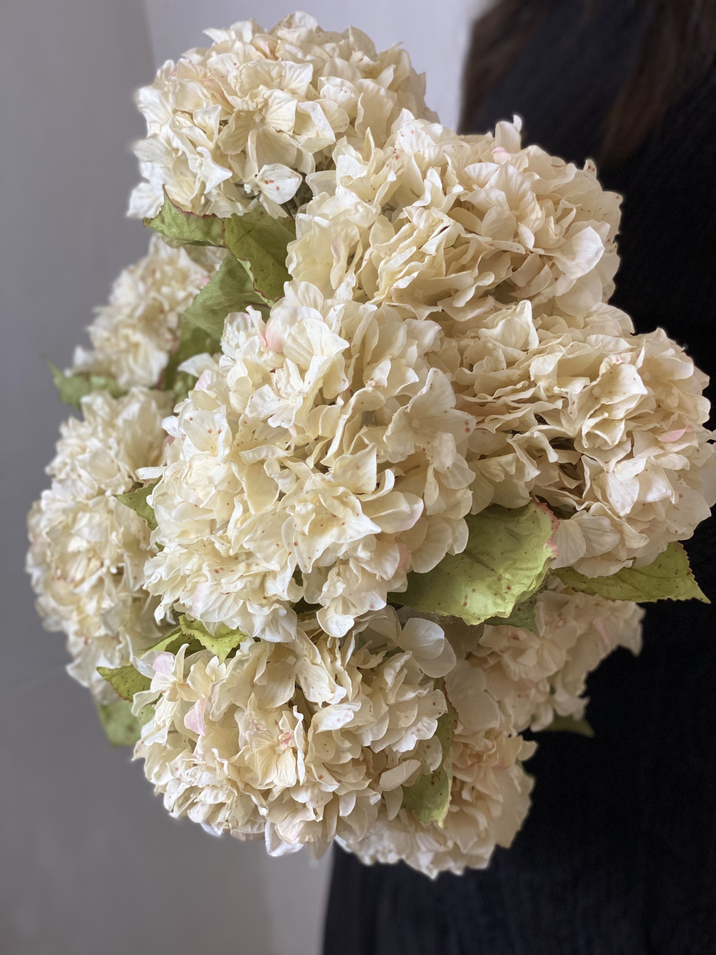 Pink artificial hydrangeas 