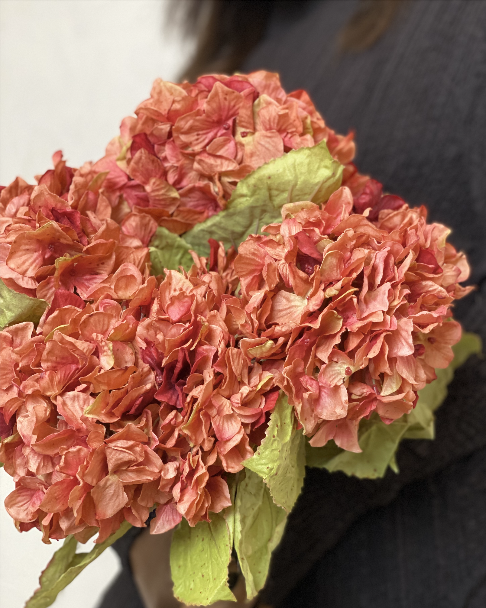 Hydrangea Stem,  Dusty Coral