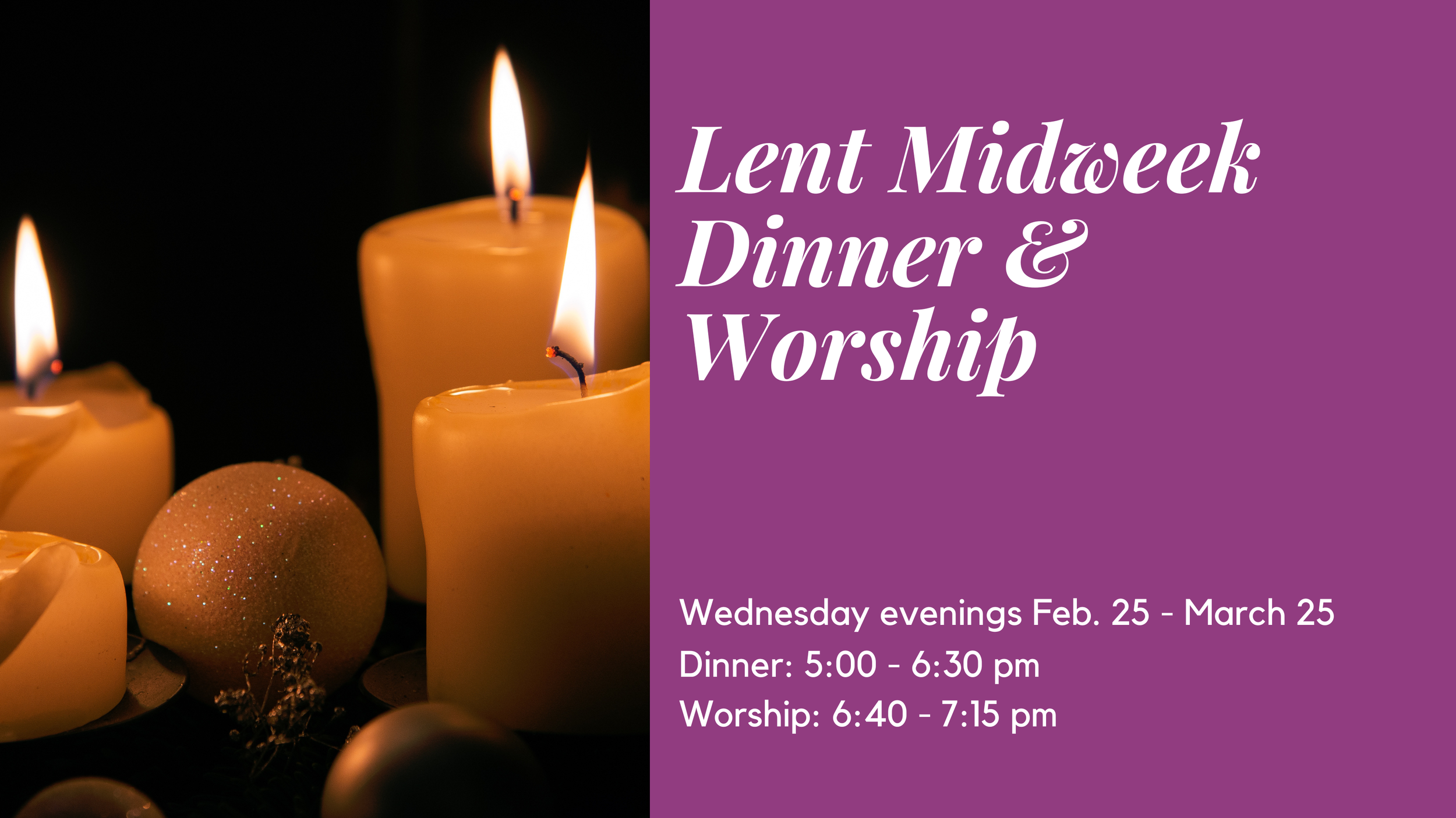 Lent Midweek Worship - Wednesdays in Lent