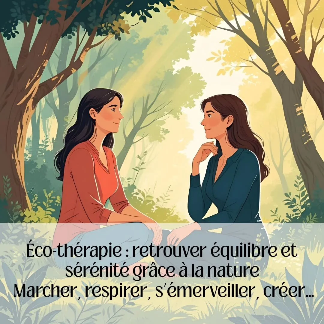 🌿 Nouvelle offre : l’éco-thérapie
Une approche unique qui allie psychologie, nature et créativité.
Marcher, respirer, s’émerveiller, créer… La nature nous aide à travailler sur n
