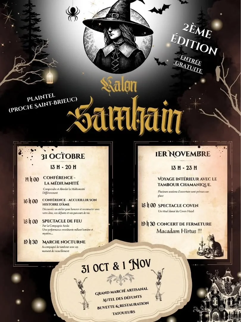 Hello 👻 Retrouvez moi le 31 octobre et le 1er novembre &agrave; Plaintel pour cette f&ecirc;te des sorci&egrave;res. &Ccedil;a va &ecirc;tre absolument incroyable ! Tout ce que j'adore ! Et bien &eacute;videmment retrouv&eacute; ma collection de sor