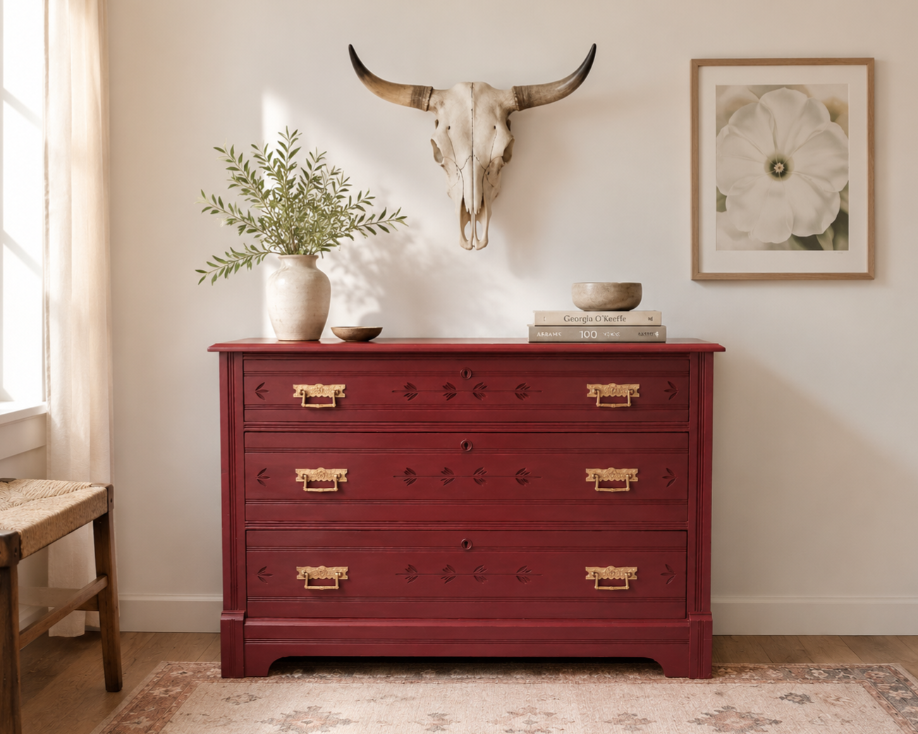 Oxblood Chest of Drawers - Curio No. 7