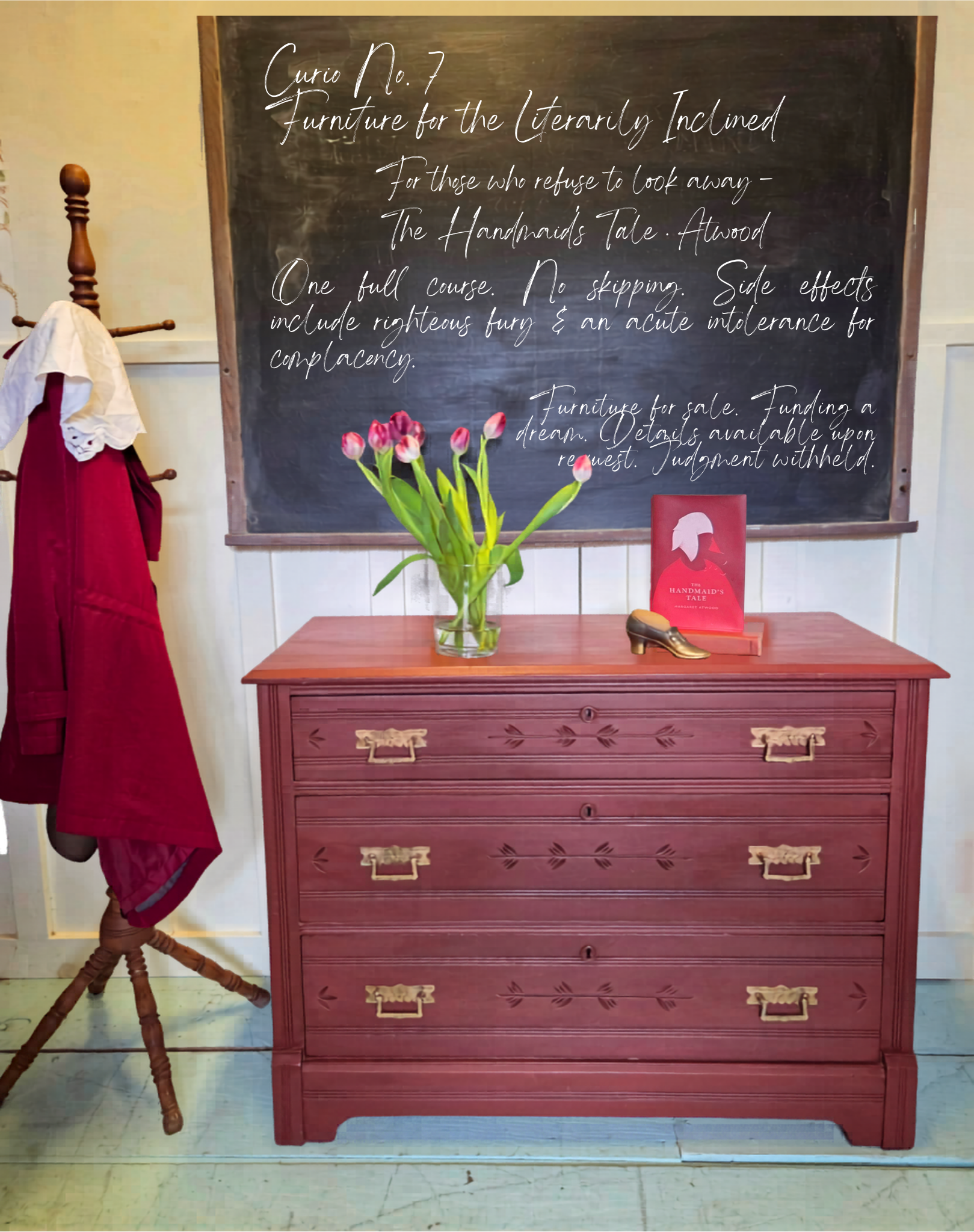 Oxblood Chest of Drawers - Curio No. 7