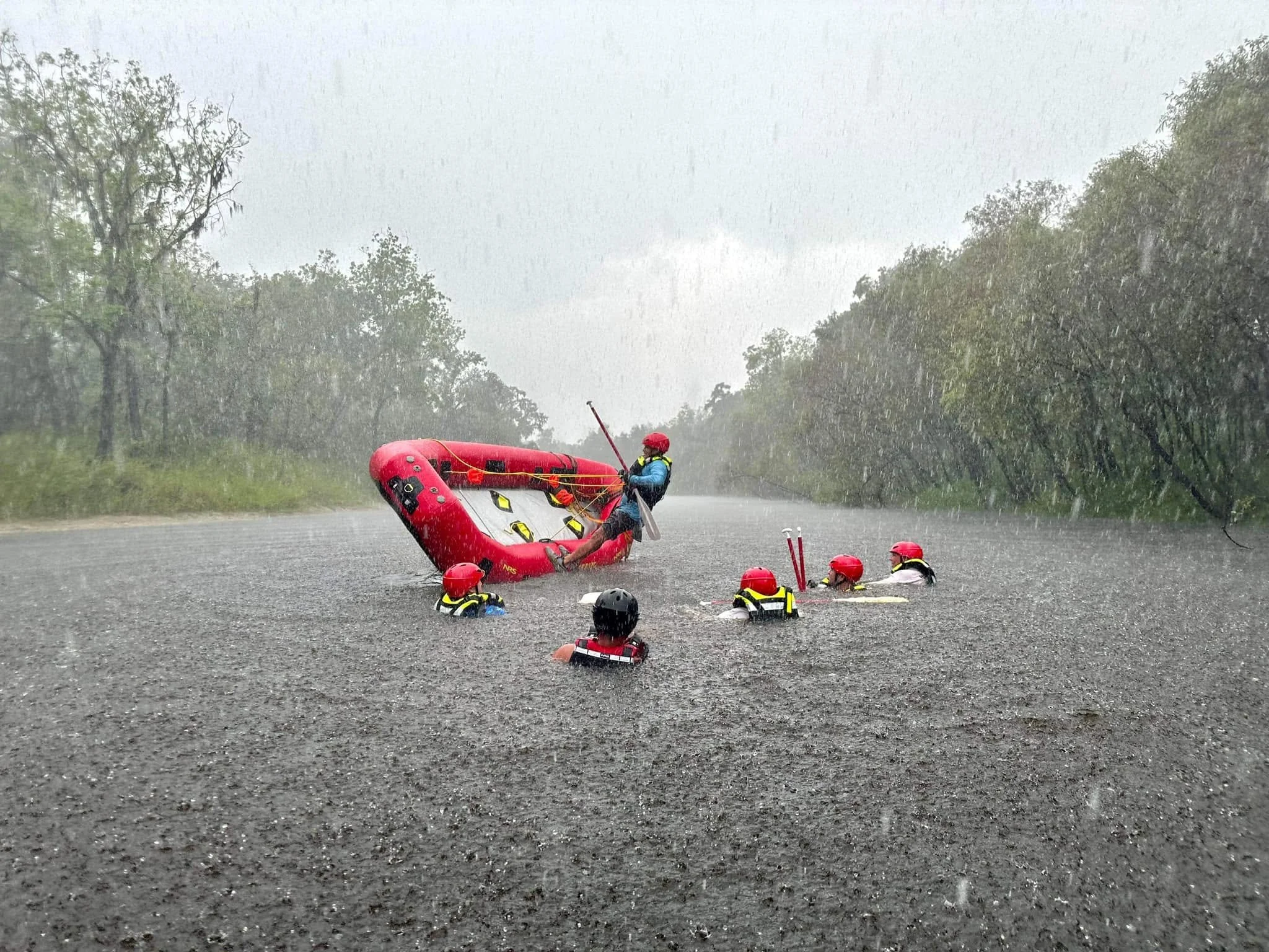 Swift water rescue training