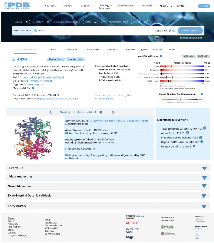 Figma mockup of a protein summary page