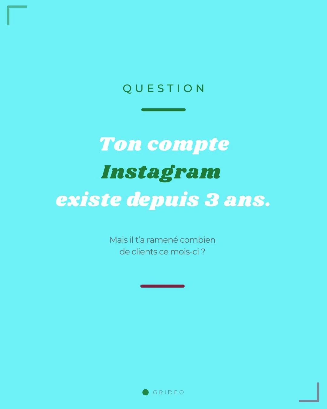 Ton compte Instagram existe depuis 3 ans. Mais il t'a ramen&eacute; combien de clients ce mois-ci ? 👀

Avoir un compte &ne; avoir une strat&eacute;gie.

Swipe pour d&eacute;couvrir les 5 signaux qui montrent que tes r&eacute;seaux ne travaillent pas