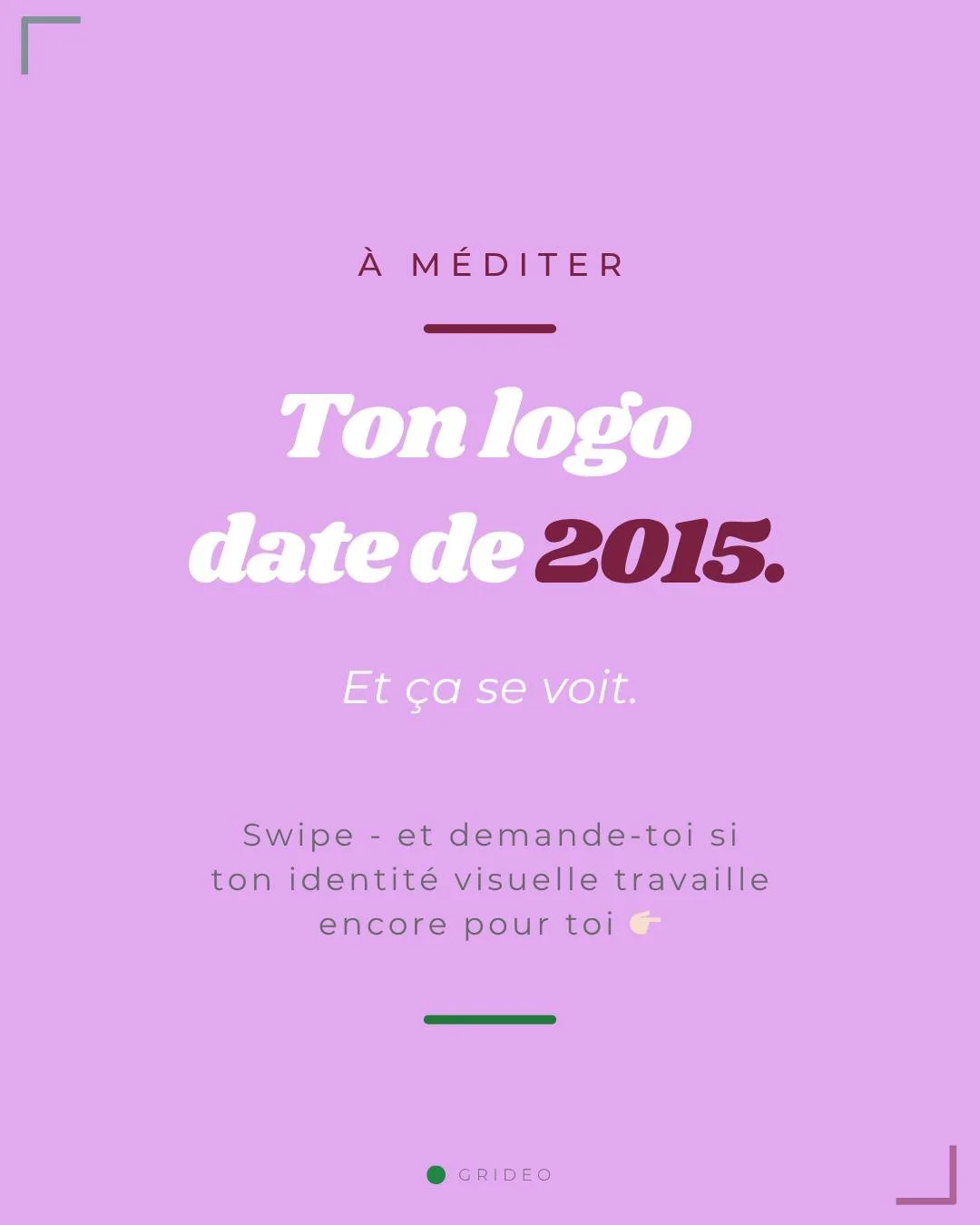 Ton logo date de 2015. Et &ccedil;a se voit. 👀

Est-ce vraiment un probl&egrave;me ? Oui. En 2025, ton image se juge en moins de 3 secondes. Un visuel dat&eacute; envoie le mauvais message &mdash; avant m&ecirc;me que tu aies eu le temps de parler.
