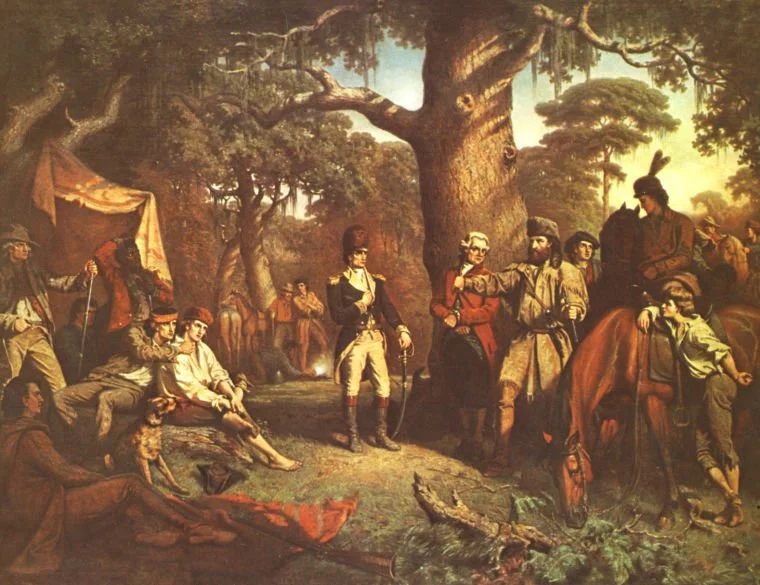 Francis Marion at Burch’s Mill – William de Hartburn Washington (1833-70)