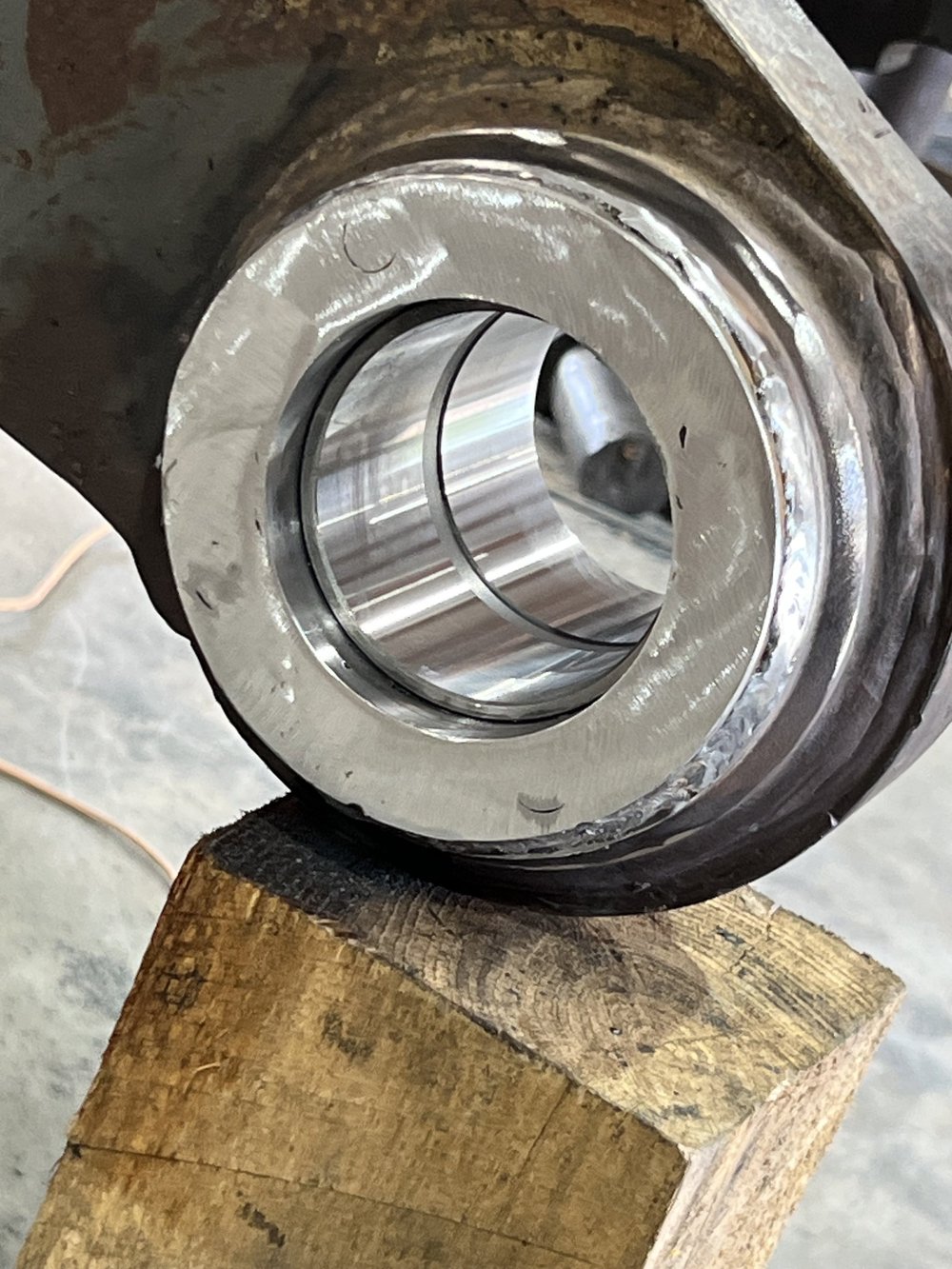 Internal bore and finished machined surface