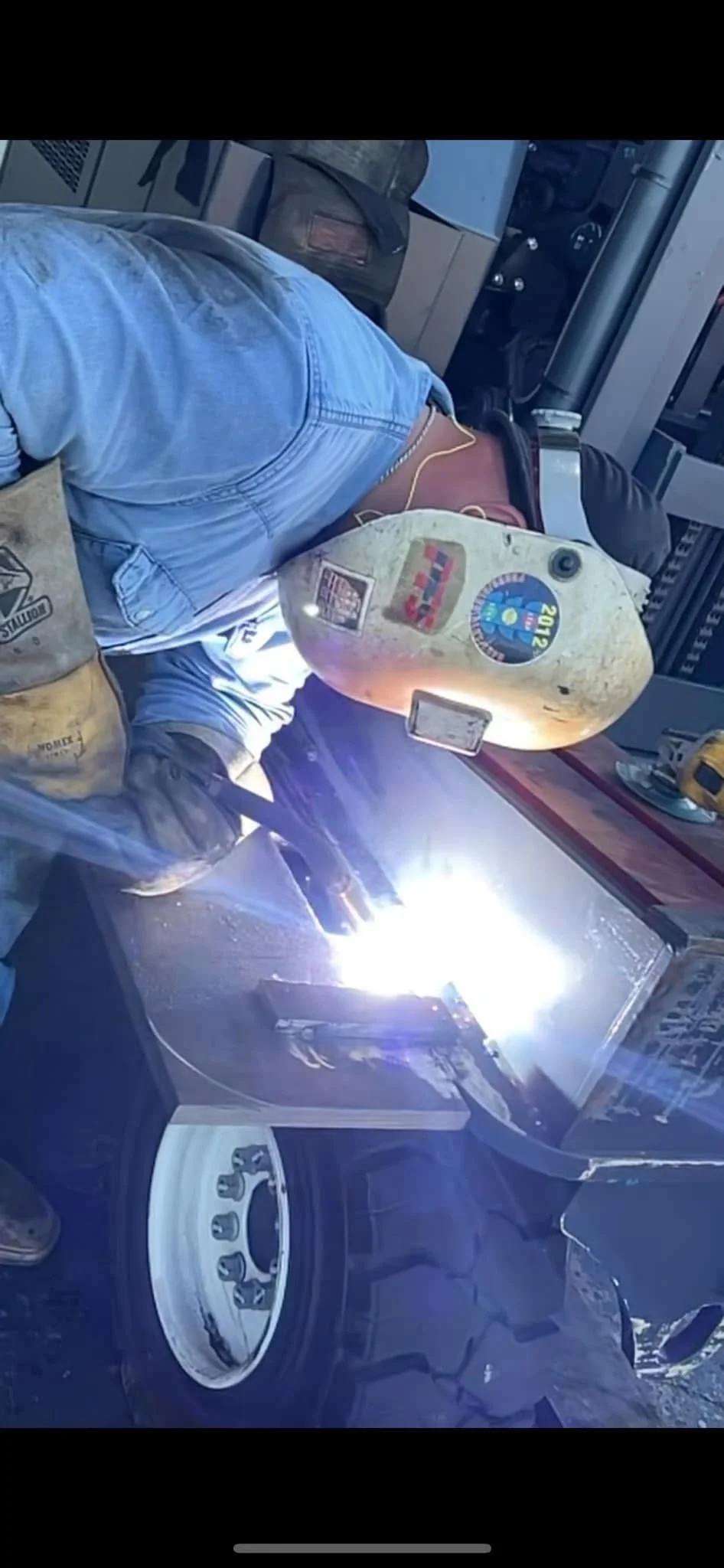 Superior crew welding an equipment component