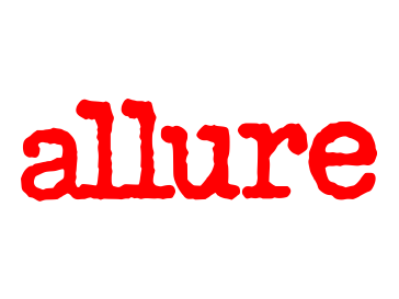 Allure magazine logo in red text