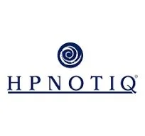 Logo with a spiral symbol and the text 'HPNOTIQ' underneath.