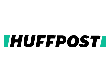 Huffpost logo in black font.