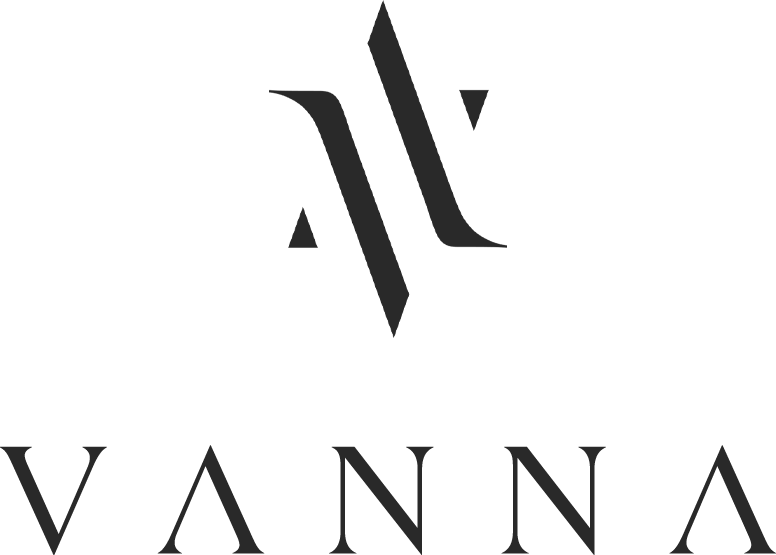 Logo with stylized 'V' and 'A' above the word 'VANNA' in capital letters.