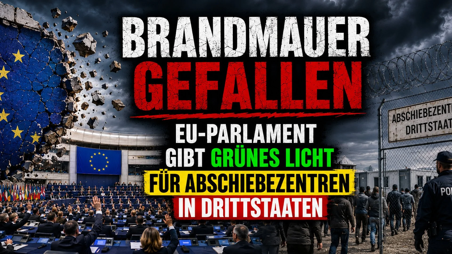 Brandmauer gefallen - EU-Parlament gibt grünes Licht für Abschiebezentren in Drittstaaten
