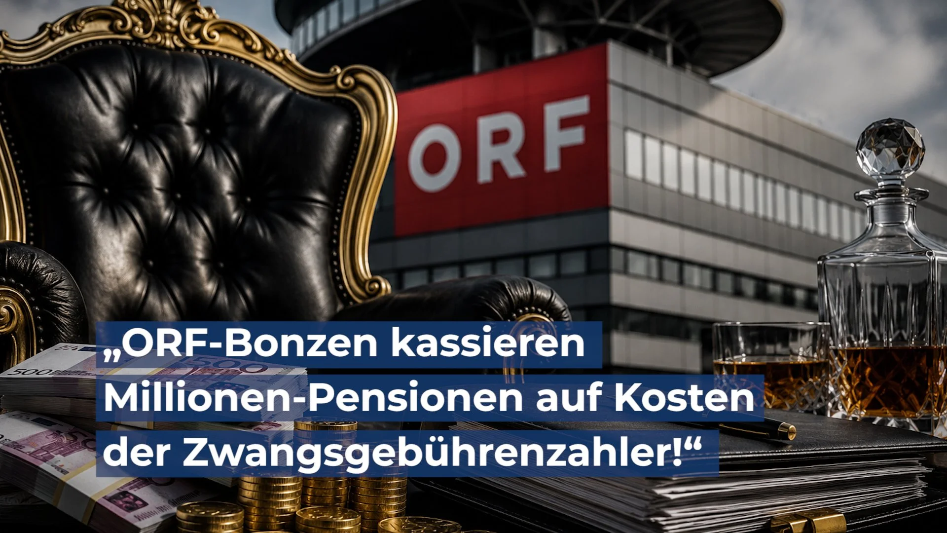 FPÖ kritisiert: ORF-Bonzen kassieren Millionen-Pensionen auf Kosten der Zwangsgebührenzahler!