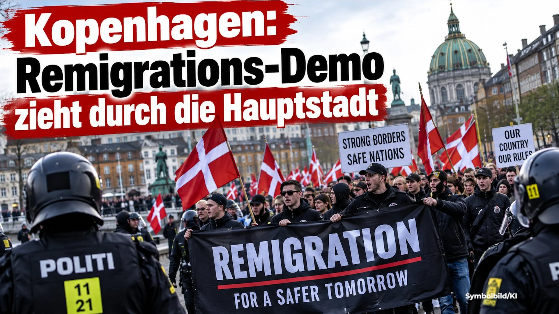 Kopenhagen: Remigrations-Demo zieht durch die Hauptstadt