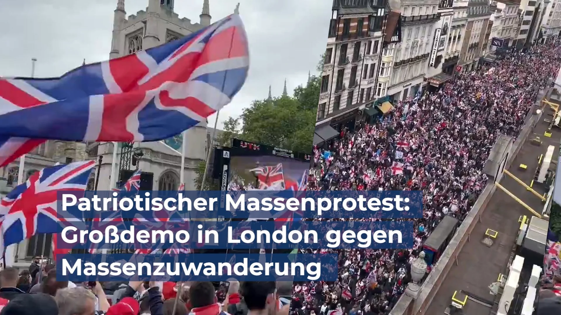 Patriotischer Massenprotest in Großbritannien - Großdemo gegen Massenzuwanderung und Islamisierung