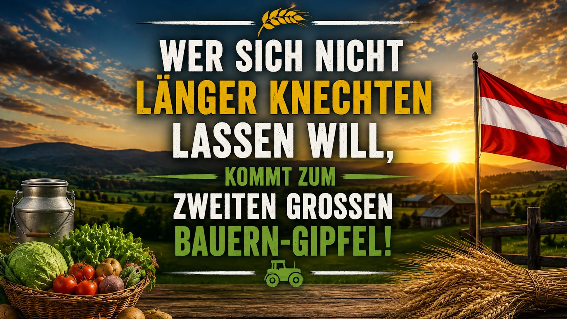 Großer Bauern-Gipfel kommt ins Innviertel!