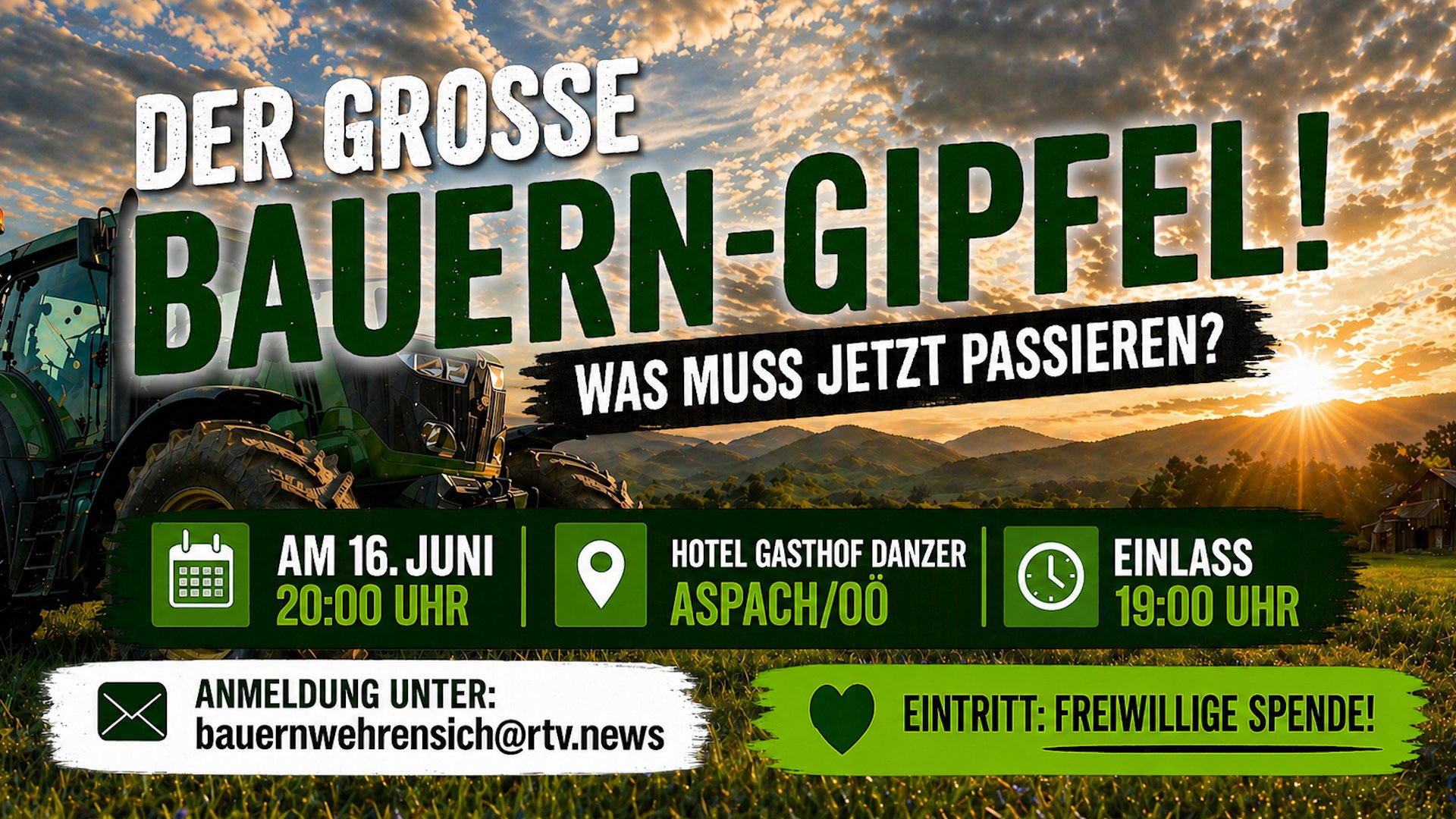 Großer Bauern-Gipfel kommt ins Innviertel!