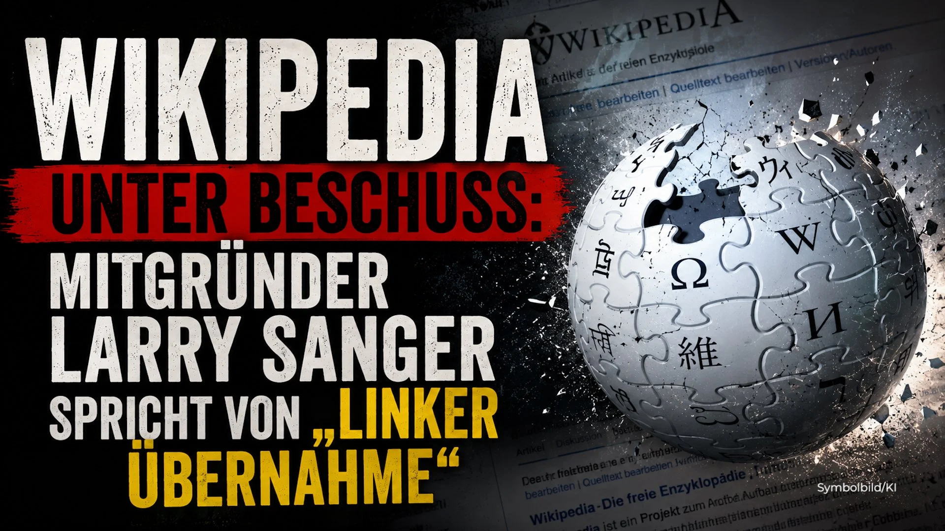 Wikipedia unter Beschuss: Mitgründer Larry Sanger spricht von „linker Übernahme“
