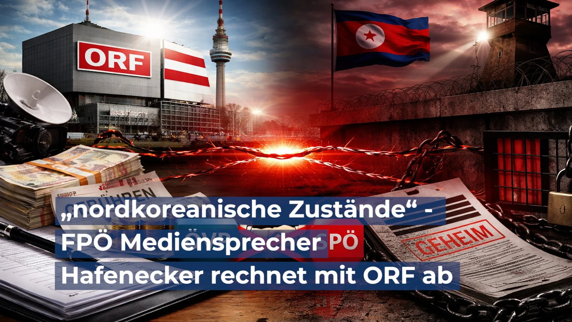 „nordkoreanischen Zuständen“ - FPÖ Mediensprecher Hafenecker rechnet mit ORF ab