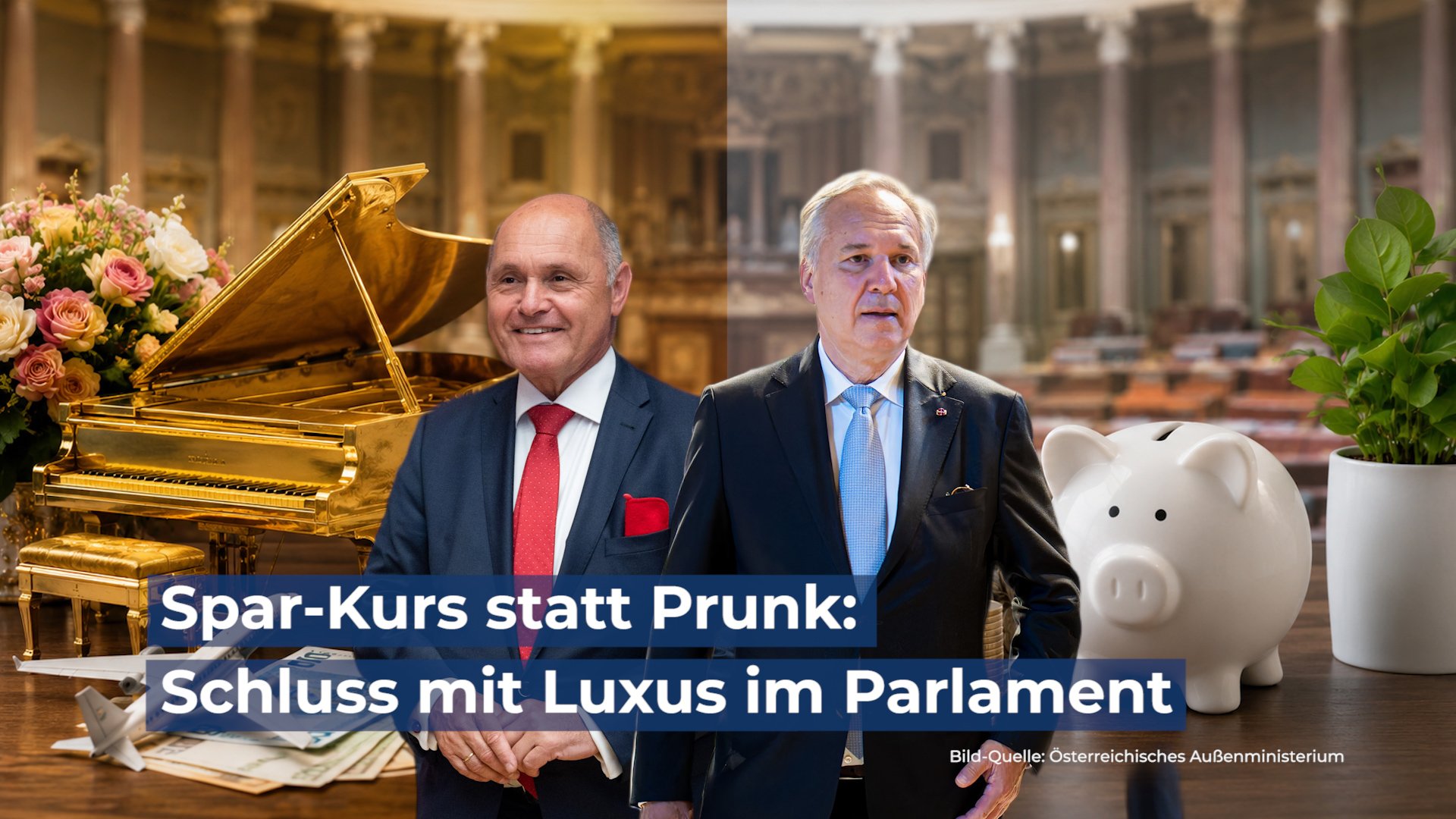 Spar-Kurs statt Prunk - Schluss mit Luxus im Parlament