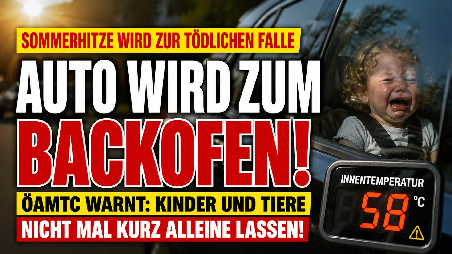Auto wird zur Todesfalle bei Hitze