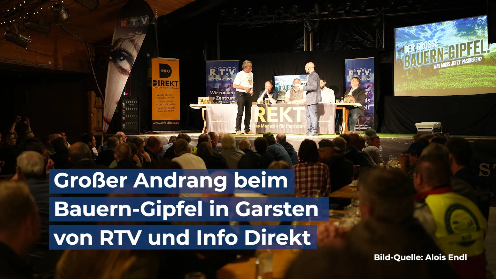 Großer Andrang beim Bauern-Gipfel in Garsten von RTV und Info Direkt