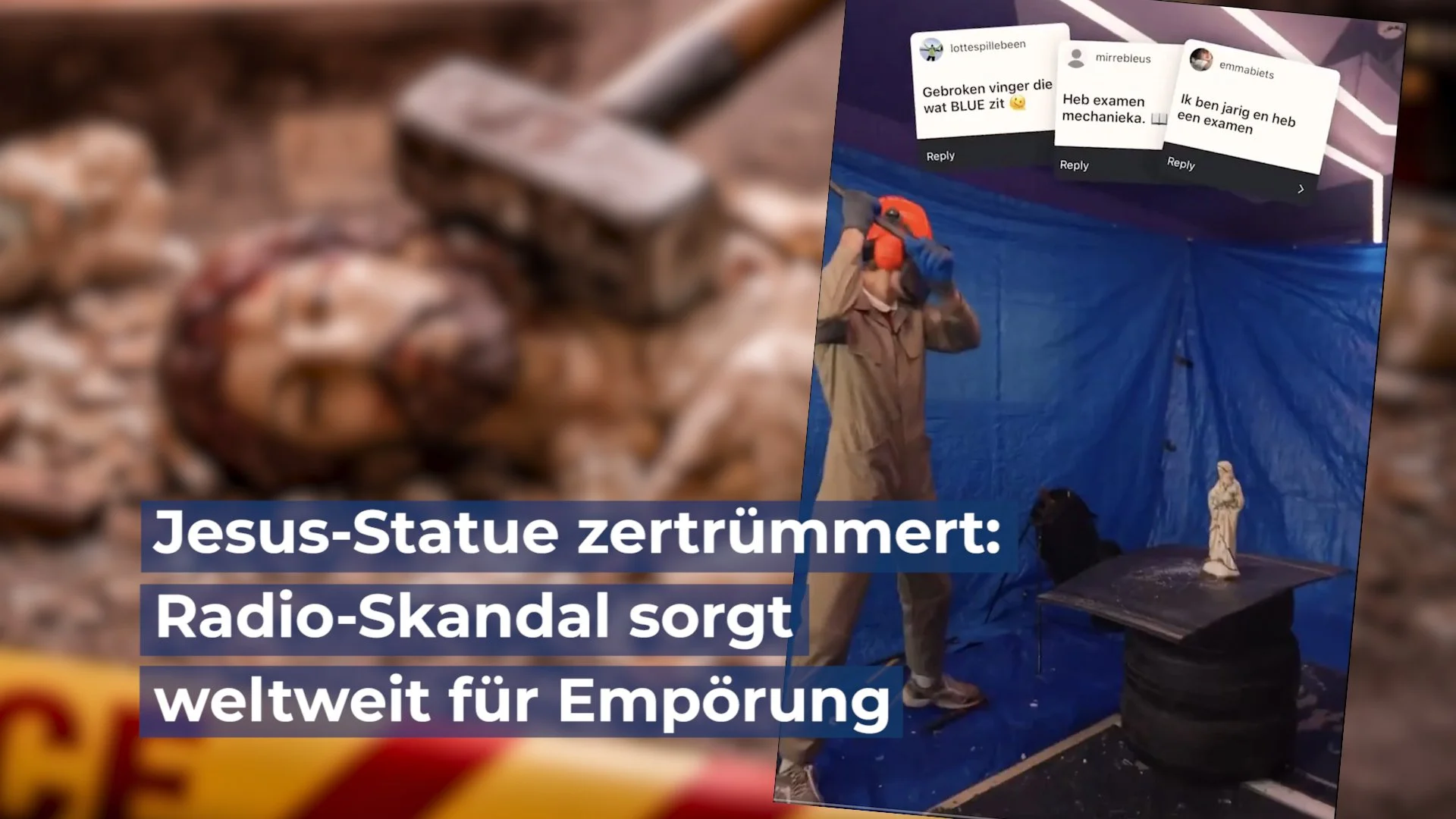 Eklat im öffentlich-rechtlichen Radio: Sender zertrümmert Jesus-Statue