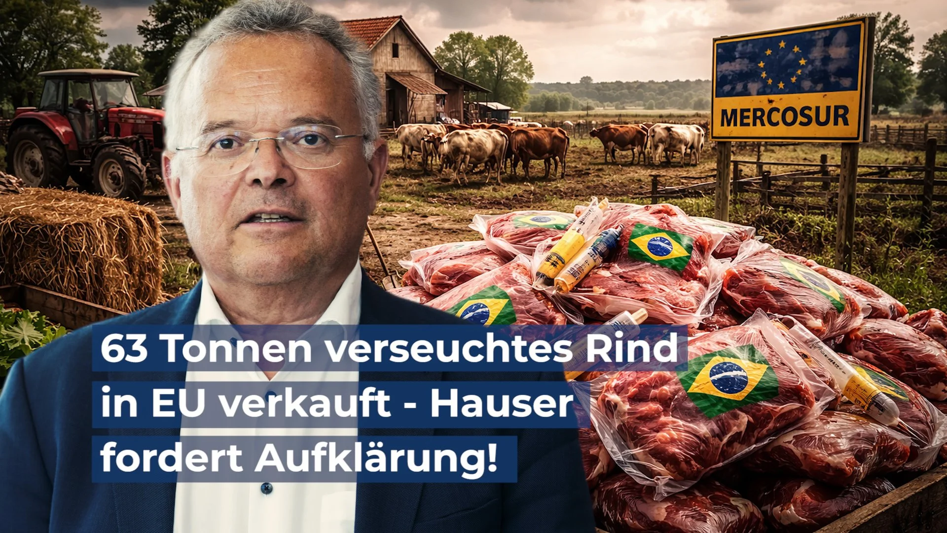 Hormon-Fleisch-Skandal! 63 Tonnen verseuchtes Rind in EU verkauft - Hauser fordert Aufklärung!