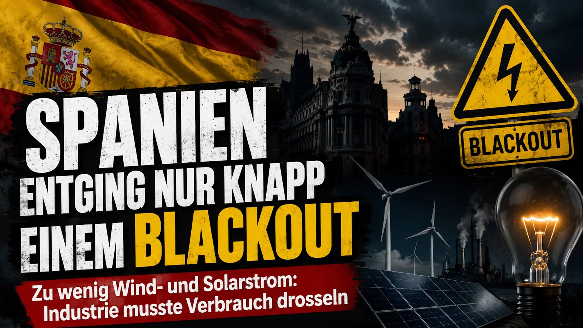 Spanien entging nur knapp einem Blackout