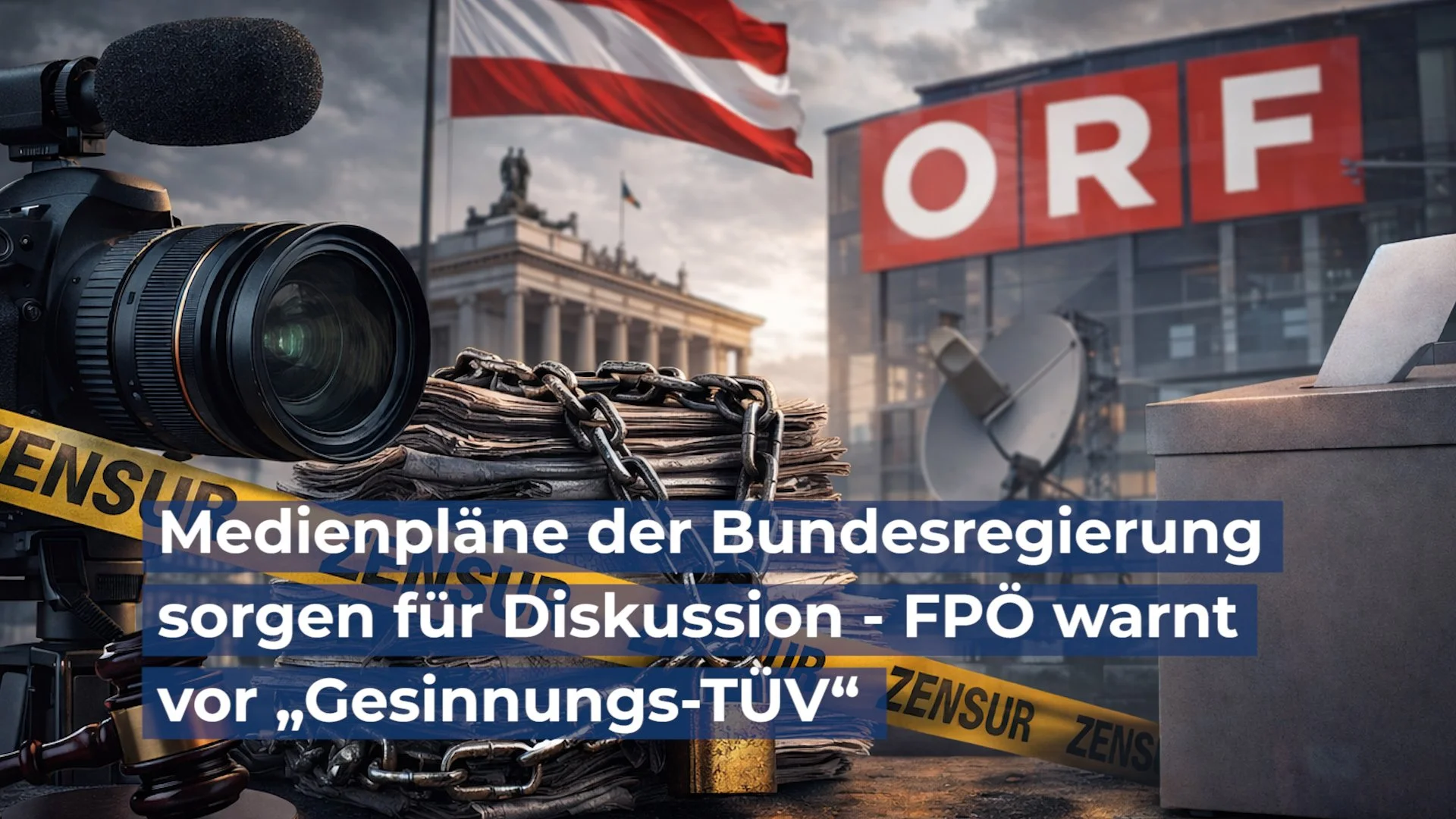 Medienpläne der Bundesregierung sorgen für Diskussion - FPÖ warnt vor „Gesinnungs-TÜV“ und Angriff auf Pressefreiheit!