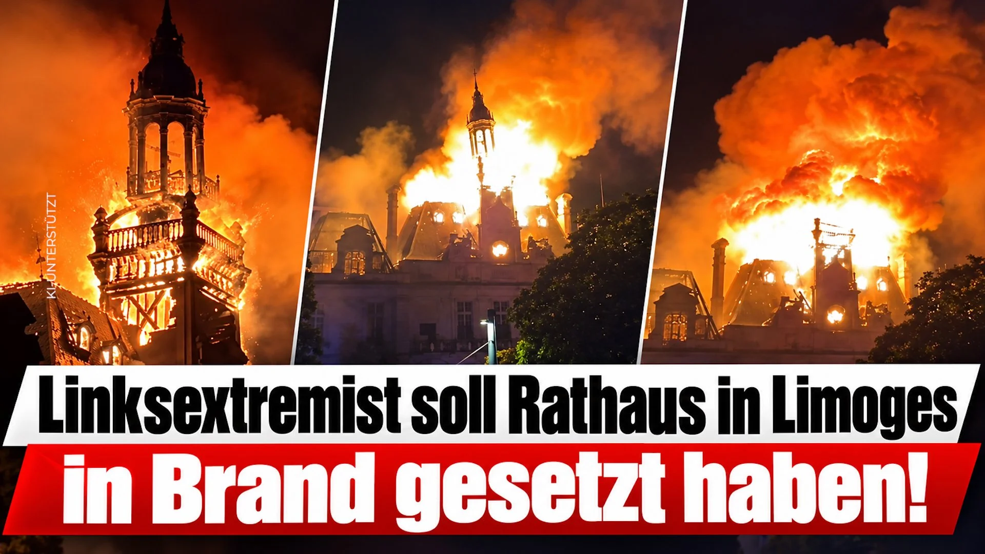 Linksextremist soll Rathaus in Brand gesetzt haben! - Schadenshöhe ist bislang unklar