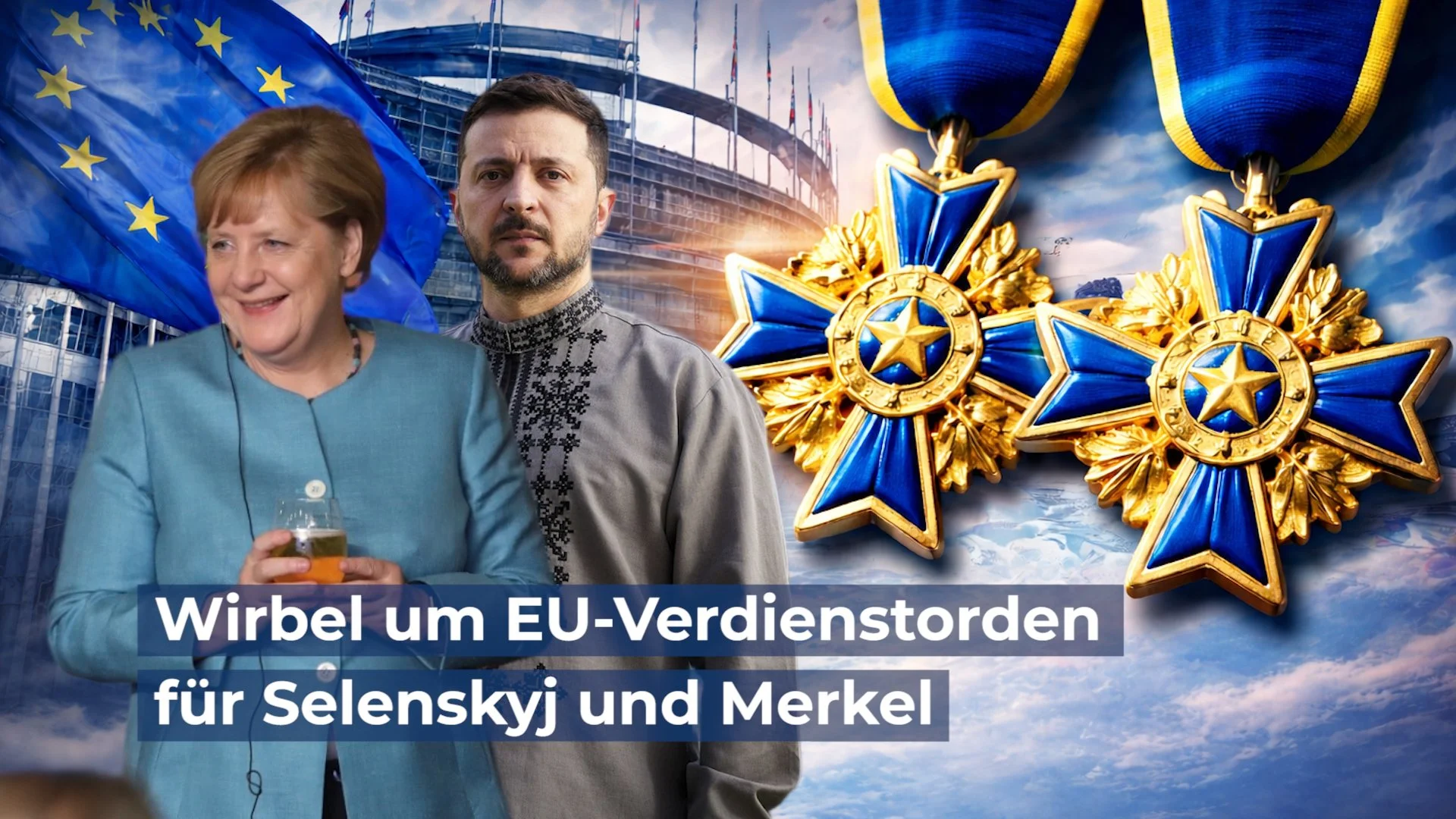 Wirbel um EU-Verdienstorden für Selenskyj und Merkel