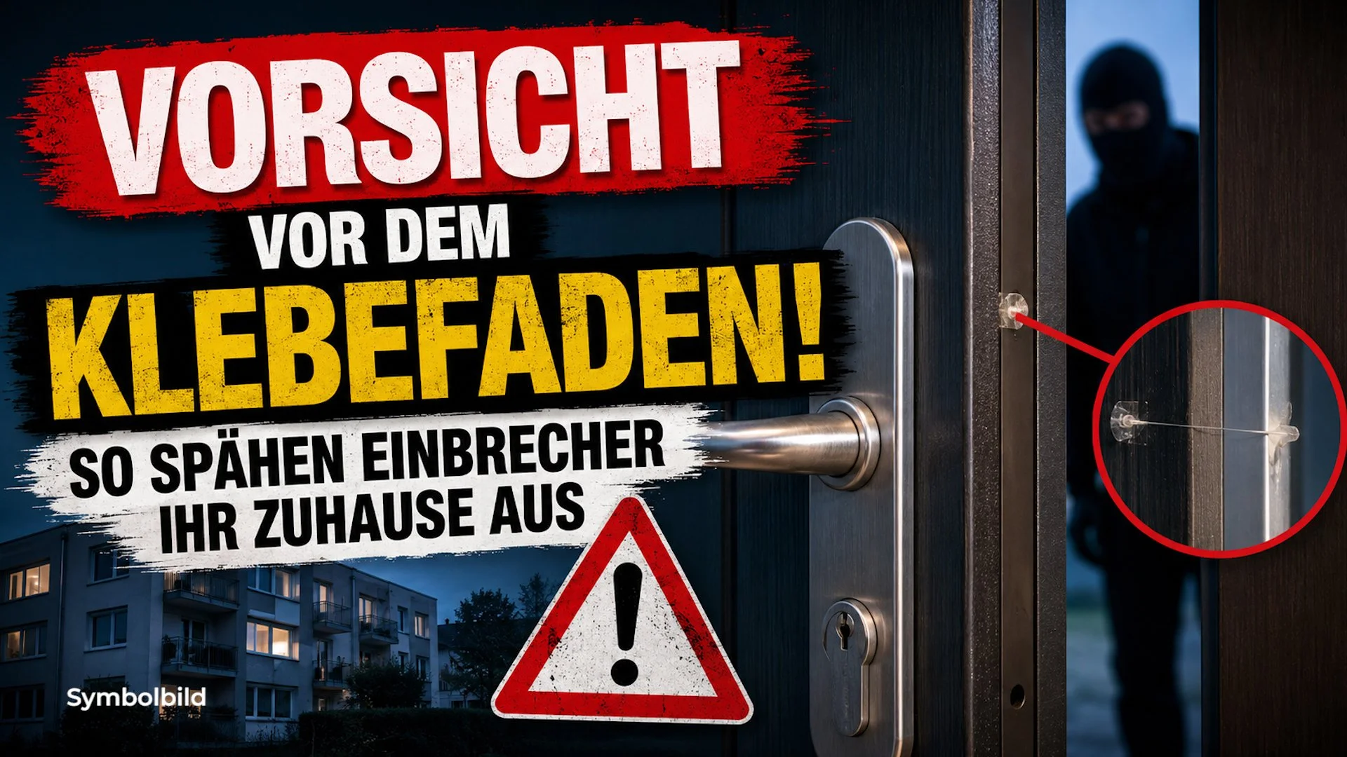 Vorsicht vor dem Klebefaden! So spähen Einbrecher Ihr Zuhause aus