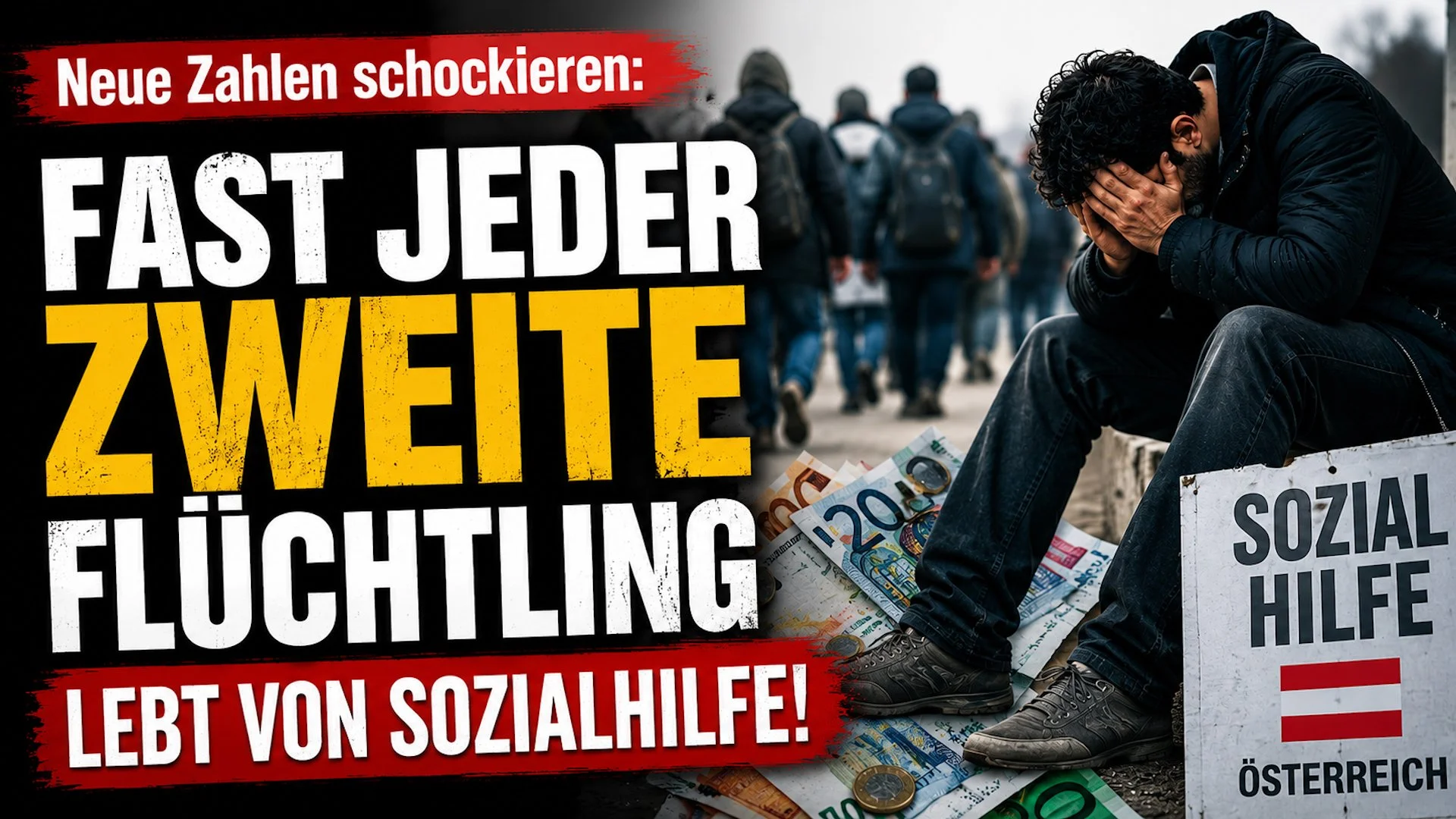 Fast jeder Zweite Flüchtling lebt von Sozialhilfe!