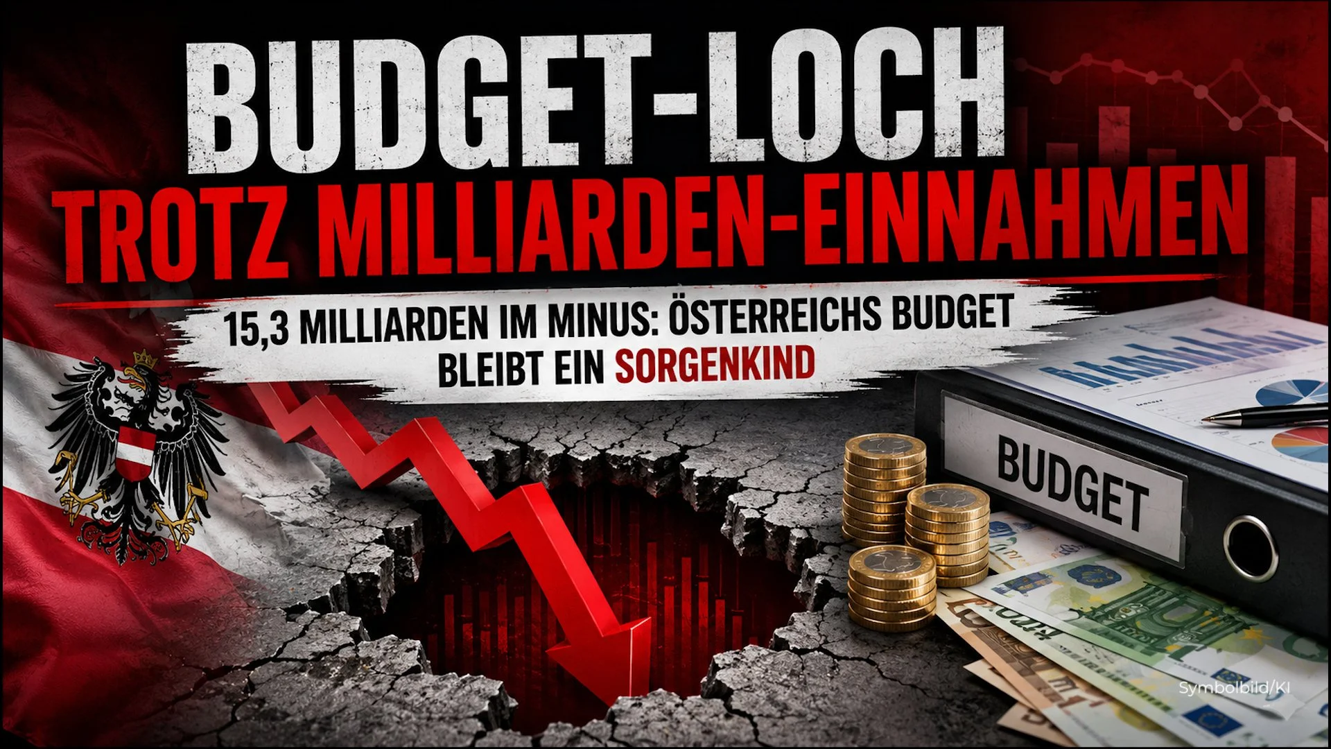 Budget-Loch trotz Milliarden-Einnahmen 15,3 Milliarden im Minus: Österreichs Budget bleibt ein Sorgenkind
