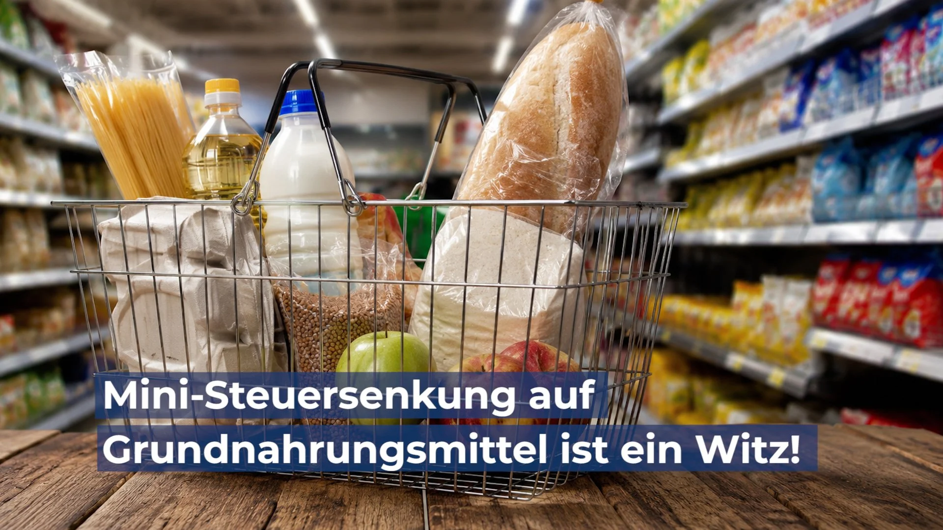 Mini-Steuersenkung ist ein Witz! 93 Prozent lachen über die Mini-Mehrwertsteuer-Senkung auf Grundnahrungsmittel