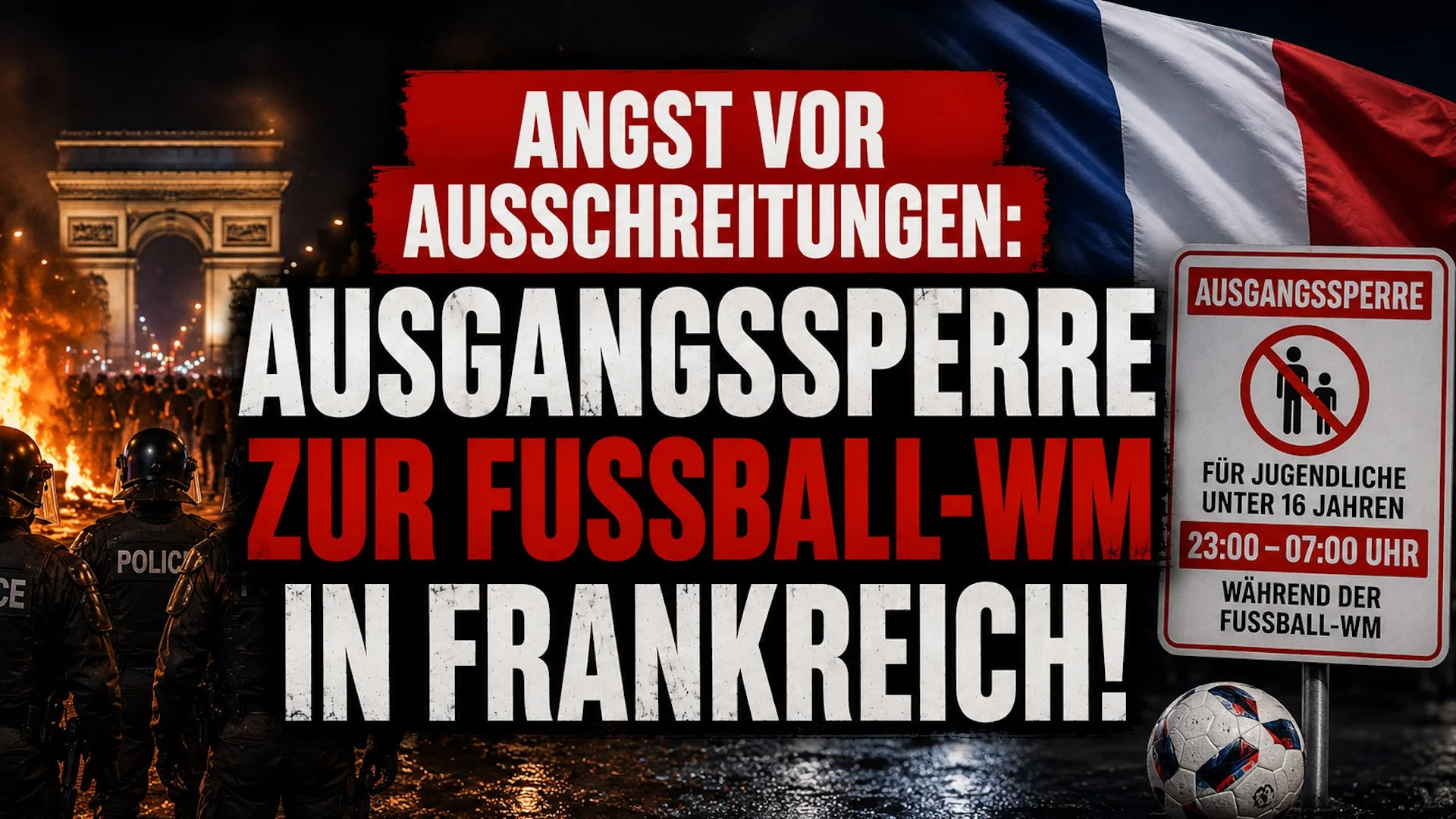 Angst vor Ausschreitungen: Ausgangssperre zur Fußball-WM in Frankreich
