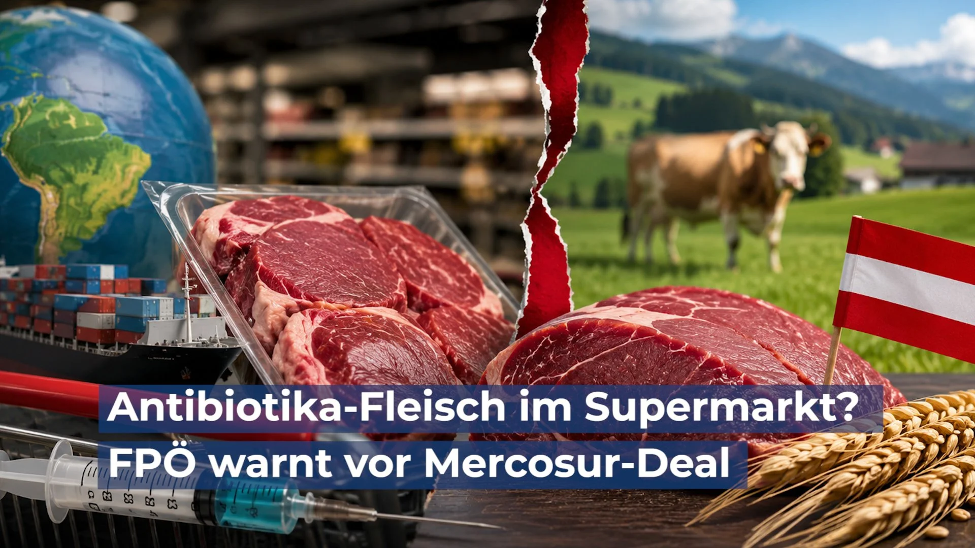 Antibiotika-Fleisch im Supermarkt? - FPÖ warnt weiter vor Mercosur-Deal