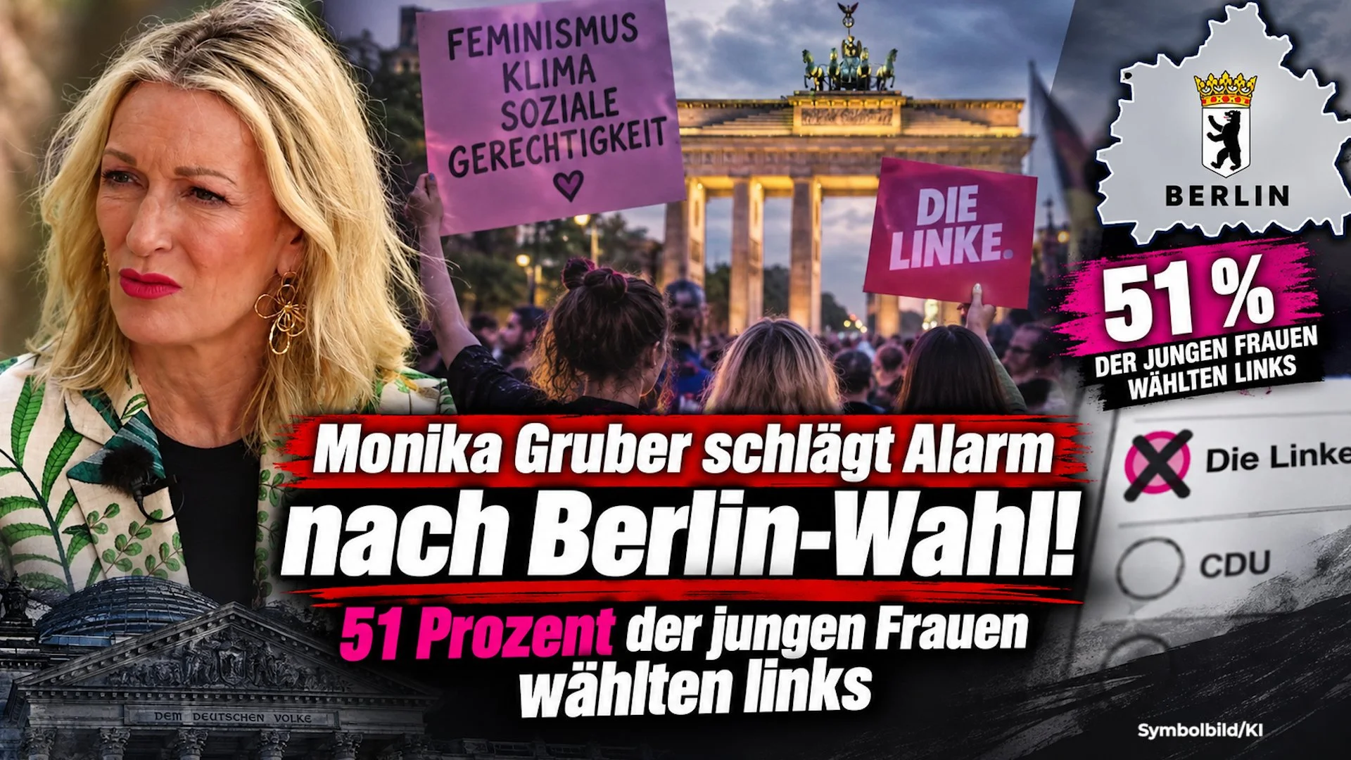 51 Prozent der jungen Frauen wählten links: Monika Gruber schlägt Alarm nach Berlin-Wahl!