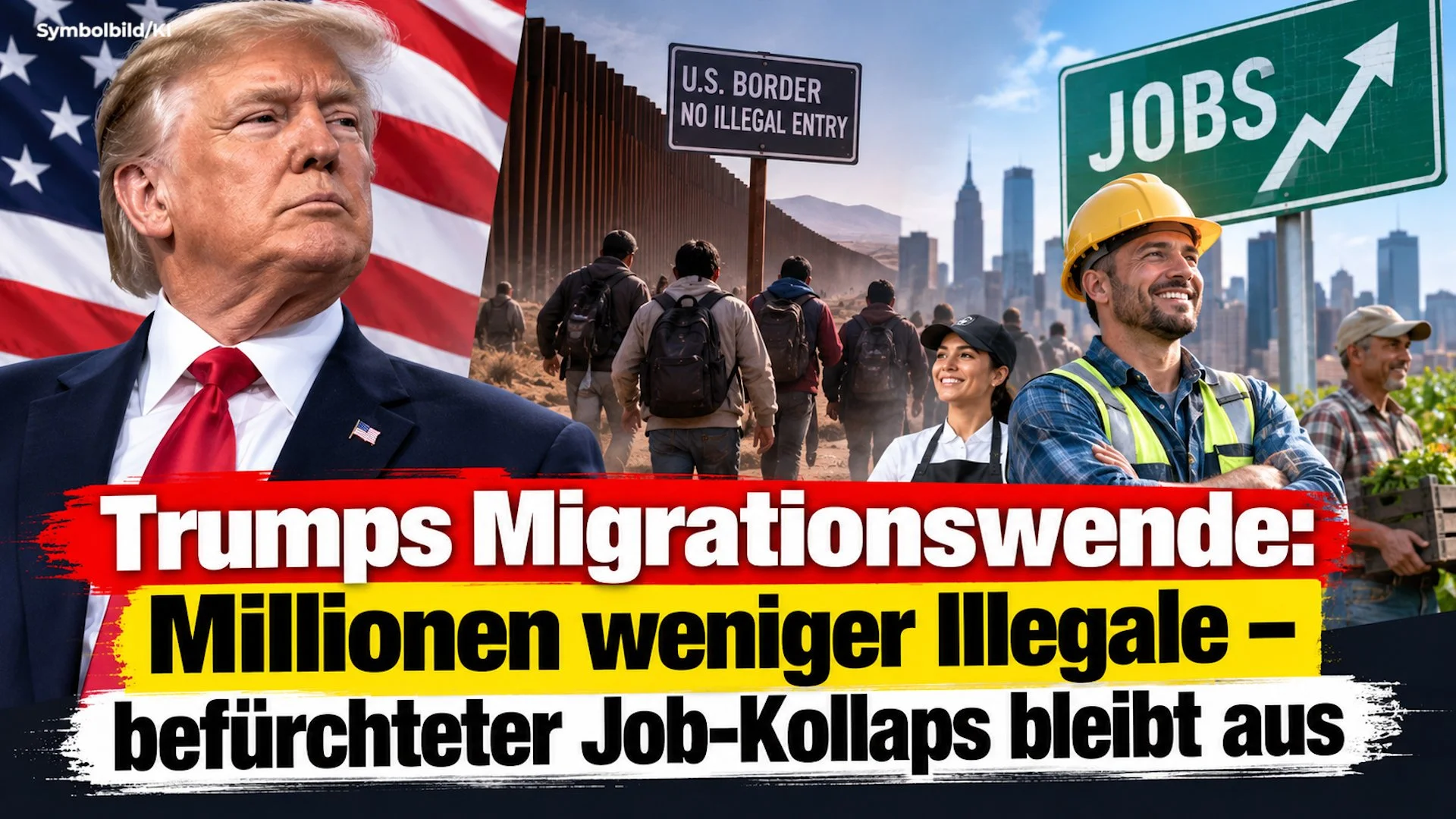 Trumps Migrationswende: Millionen weniger Illegale – befürchteter Job-Kollaps bleibt aus