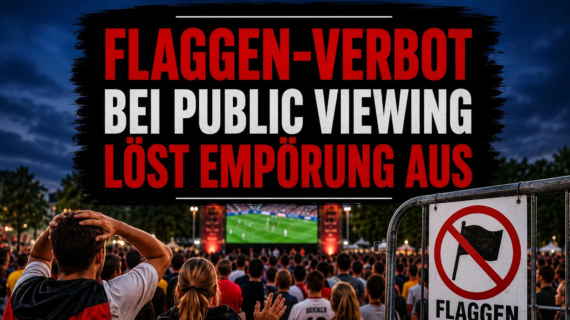Flaggen-Verbot bei Public Viewing löst Empörung aus